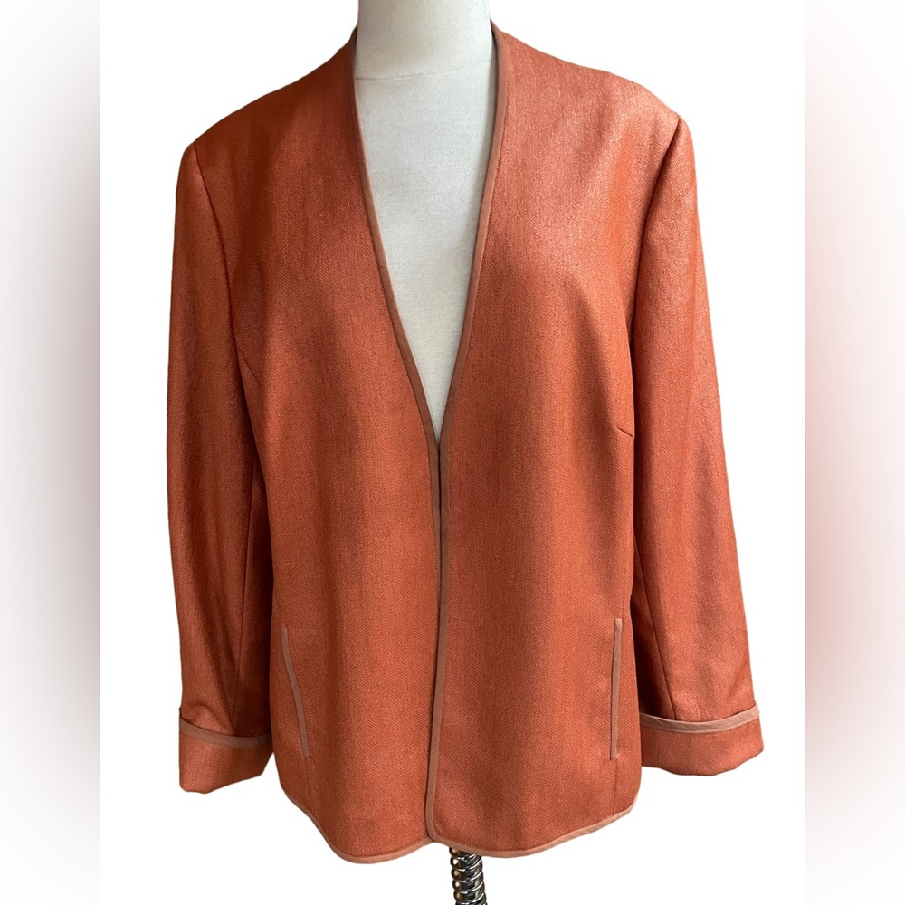 1990s Jones New York Sparkly Burnt Orange Blazer